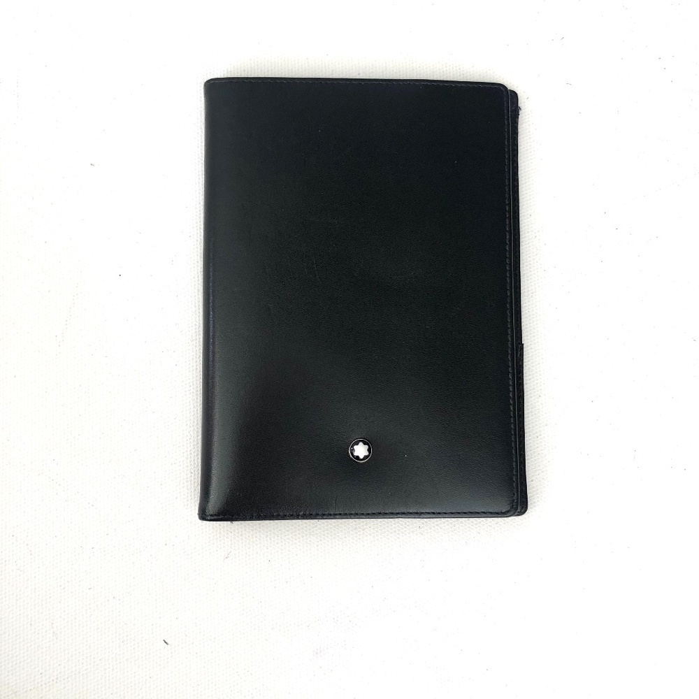 Mont Blanc Black Classic Leather Passport Holder